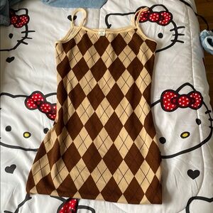 Tan Sleeveless Spaghetti Strap Sheath Dress